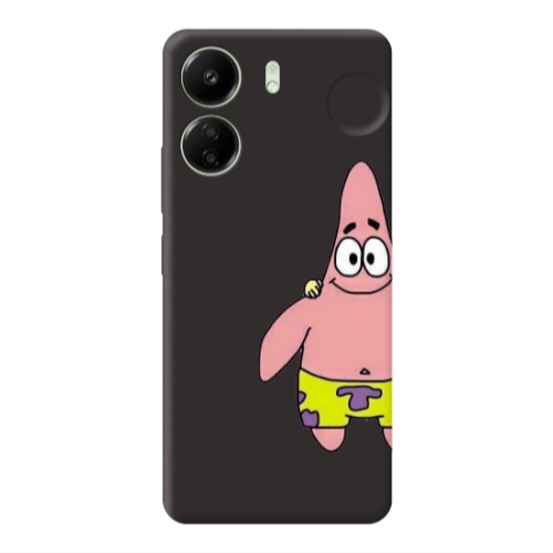 Xiaomi Redmi 13C Spong 1 Black Colored Silicone TPU Θήκη