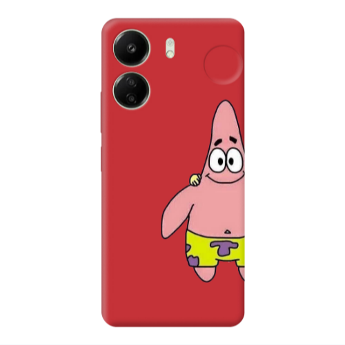 Xiaomi Redmi 13C Spong 1 Red Colored Silicone TPU Θήκη
