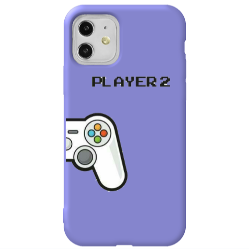 Apple iPhone 11  Player 2 Purple Colored Silicone TPU Θήκη