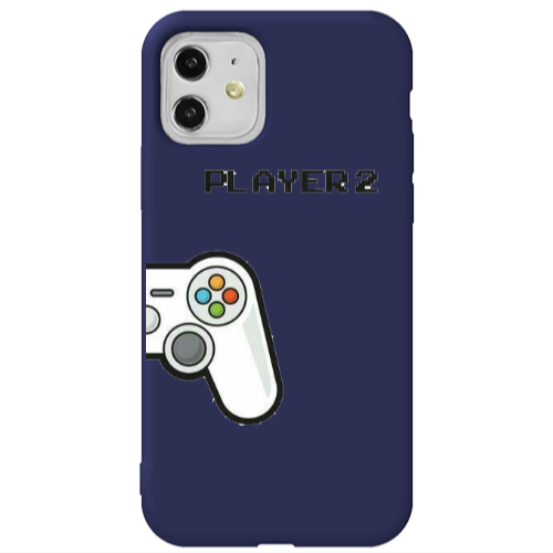 Apple iPhone 11  Player 2 Dark blue Colored Silicone TPU Θήκη