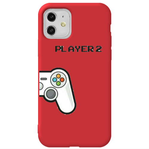 Apple iPhone 11  Player 2 Red Colored Silicone TPU Θήκη