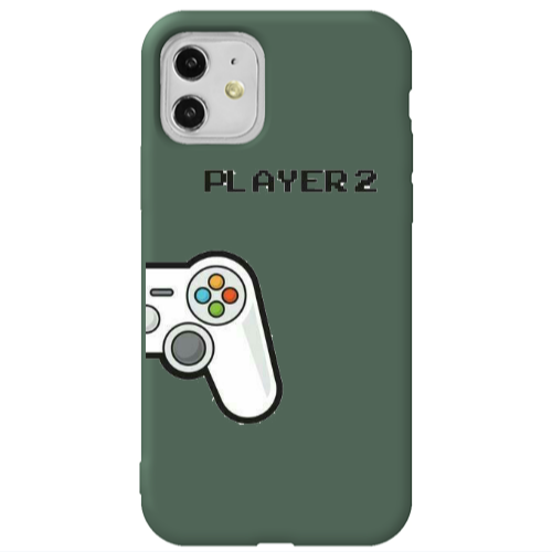 Apple iPhone 11  Player 2 Dark Green Colored Silicone TPU Θήκη