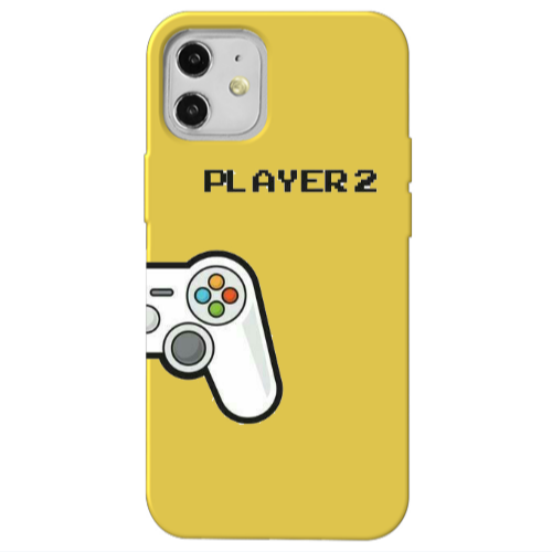 Apple iPhone 12 Player 2 Yellow Colored Silicone TPU Θήκη