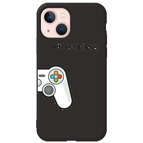 Apple iPhone 13 Player 2 Black Colored Silicone TPU Θήκη