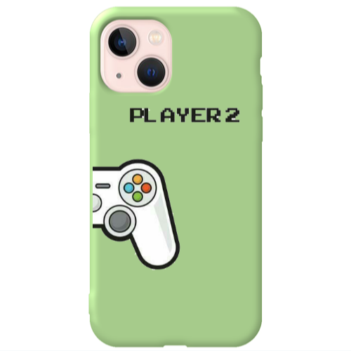 Apple iPhone 13 Player 2 Light Green Colored Silicone TPU Θήκη