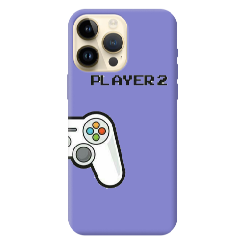 Apple iPhone 13 Pro Max Player 2 Purple Colored Silicone TPU Θήκη