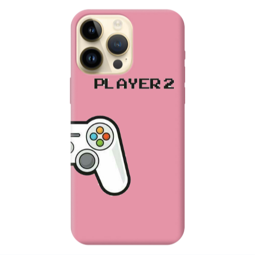 Apple iPhone 13 Pro Max Player 2 Pink Colored Silicone TPU Θήκη