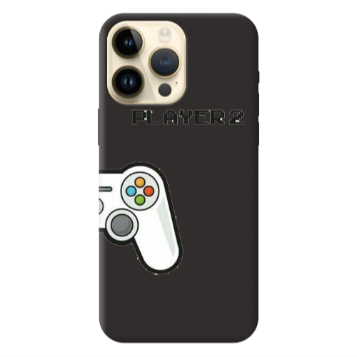 Apple iPhone 13 Pro Max Player 2 Black Colored Silicone TPU Θήκη