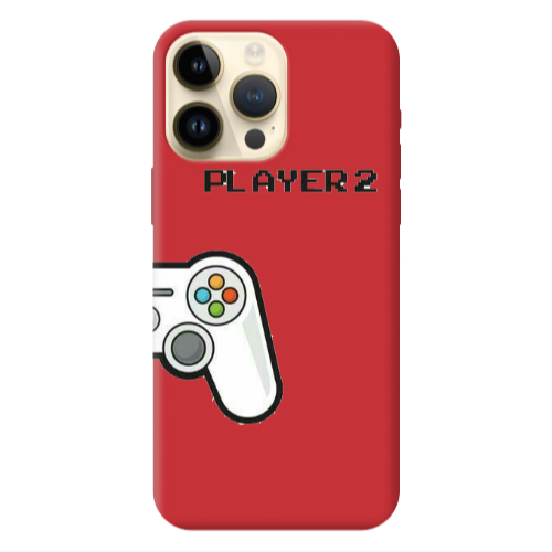 Apple iPhone 13 Pro Max Player 2 Red Colored Silicone TPU Θήκη