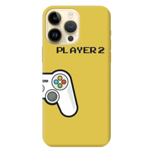 Apple iPhone 13 Pro Max Player 2 Yellow Colored Silicone TPU Θήκη