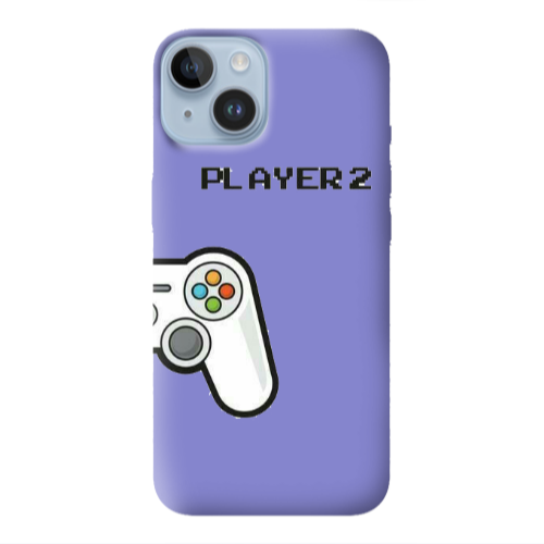 Apple iPhone 14  Player 2 Purple Colored Silicone TPU Θήκη