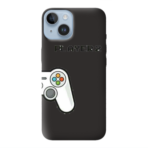 Apple iPhone 14 Plus Player 2 Black Colored Silicone TPU Θήκη