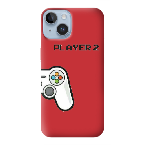 Apple iPhone 14 Plus Player 2 Red Colored Silicone TPU Θήκη