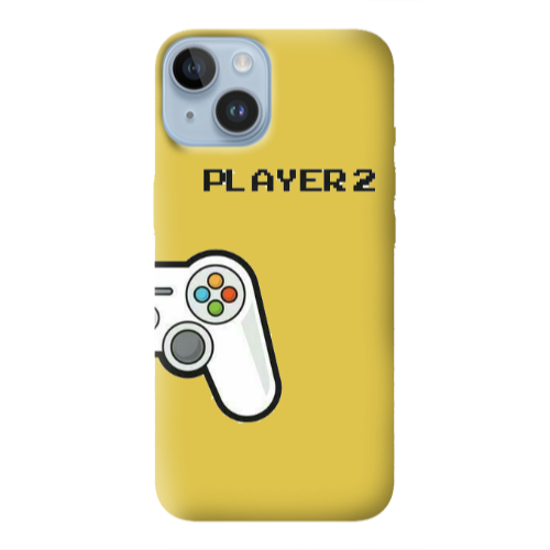 Apple iPhone 14 Plus Player 2 Yellow Colored Silicone TPU Θήκη