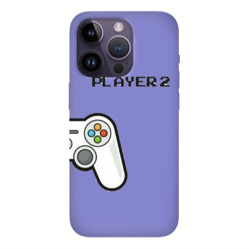Apple iPhone 14 Pro  Player 2 Purple Colored Silicone TPU Θήκη