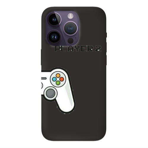 Apple iPhone 14 Pro  Player 2 Black Colored Silicone TPU Θήκη