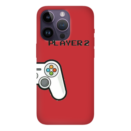 Apple iPhone 14 Pro  Player 2 Red Colored Silicone TPU Θήκη