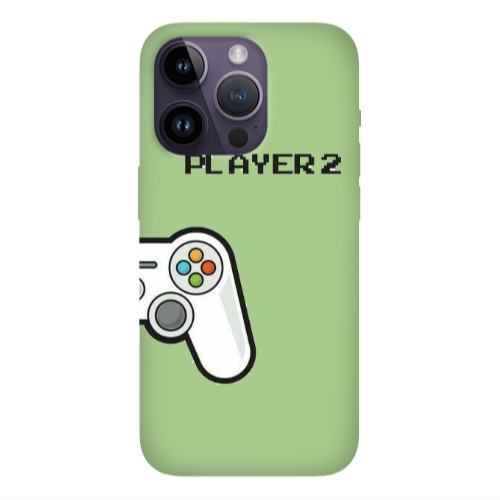 Apple iPhone 14 Pro Max Player 2 Light Green Colored Silicone TPU Θήκη