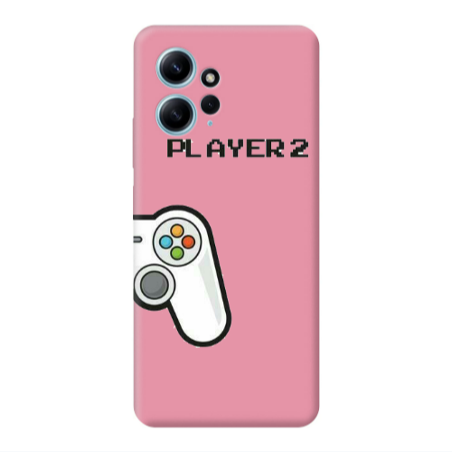 Xiaomi Redmi Note 12 4G Player 2 Pink Colored Silicone TPU Θήκη