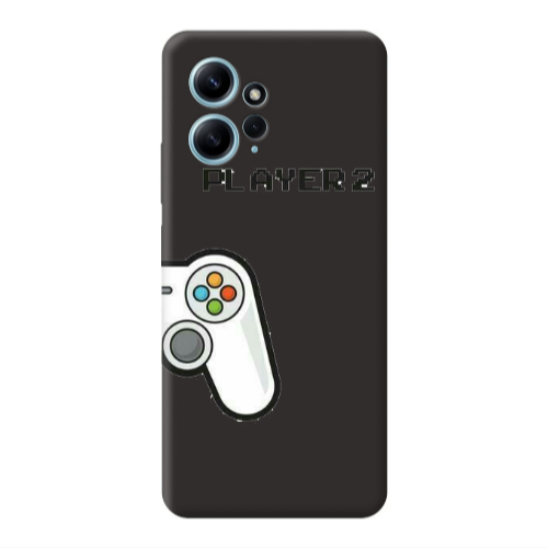 Xiaomi Redmi Note 12 4G Player 2 Black Colored Silicone TPU Θήκη