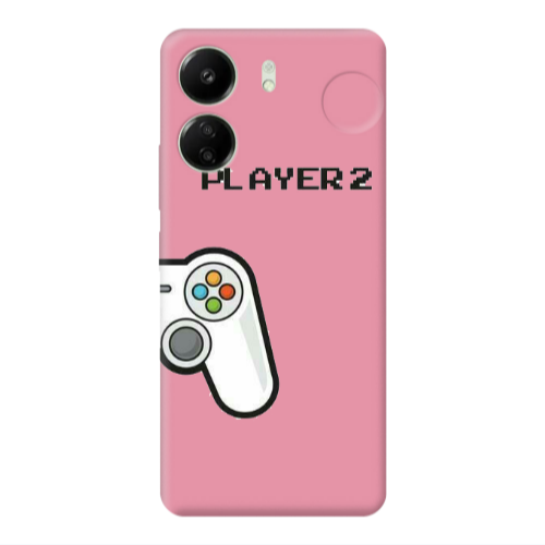 Xiaomi Redmi 13C Player 2 Pink Colored Silicone TPU Θήκη