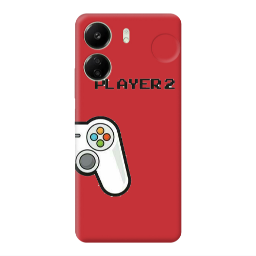 Xiaomi Redmi 13C Player 2 Red Colored Silicone TPU Θήκη