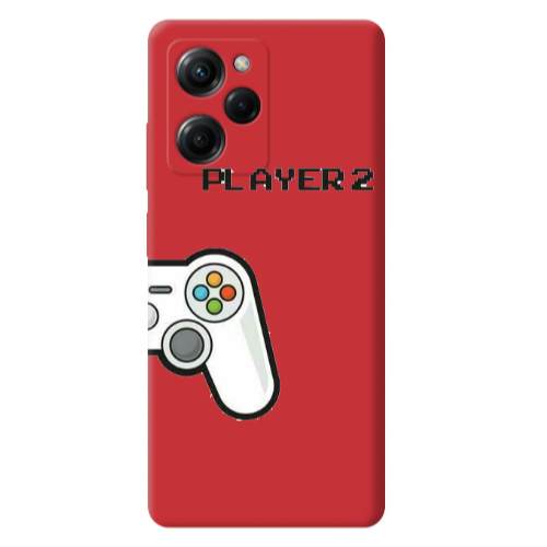 Xiaomi Poco X5 Pro Player 2 Red Colored Silicone TPU Θήκη