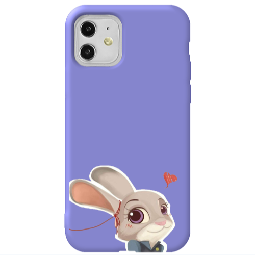 Apple iPhone 11  Valentines 16 Purple Colored Silicone TPU Θήκη