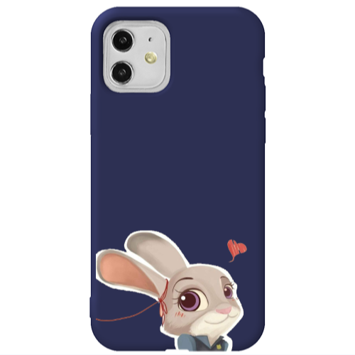 Apple iPhone 11  Valentines 16 Dark blue Colored Silicone TPU Θήκη