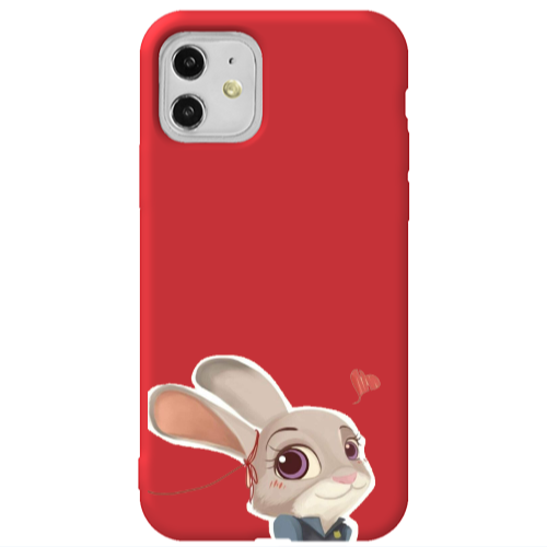 Apple iPhone 11  Valentines 16 Red Colored Silicone TPU Θήκη