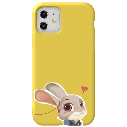 Apple iPhone 11  Valentines 16 Yellow Colored Silicone TPU Θήκη