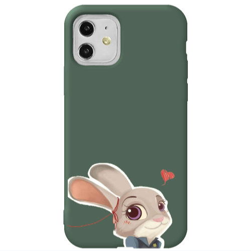 Apple iPhone 11  Valentines 16 Dark Green Colored Silicone TPU Θήκη