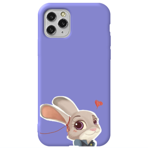 Apple iPhone 11 Pro Valentines 16 Purple Colored Silicone TPU Θήκη