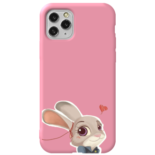 Apple iPhone 11 Pro Valentines 16 Pink Colored Silicone TPU Θήκη