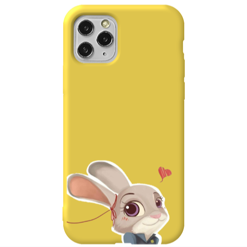 Apple iPhone 11 Pro Valentines 16 Yellow Colored Silicone TPU Θήκη