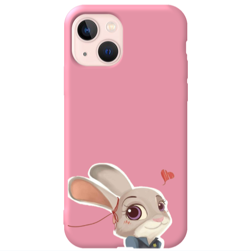 Apple iPhone 13 Valentines 16 Pink Colored Silicone TPU Θήκη