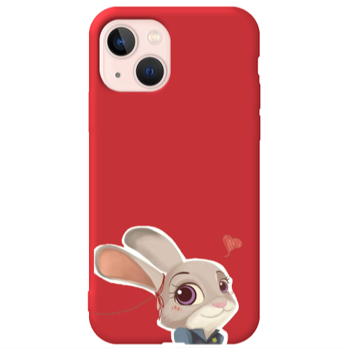 Apple iPhone 13 Valentines 16 Red Colored Silicone TPU Θήκη