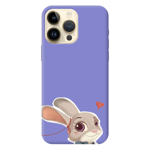 Apple iPhone 13 Pro Max Valentines 16 Purple Colored Silicone TPU Θήκη
