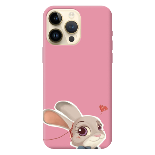 Apple iPhone 13 Pro Max Valentines 16 Pink Colored Silicone TPU Θήκη