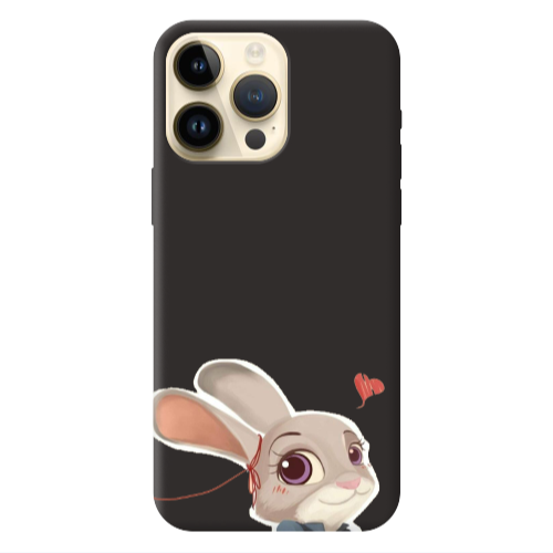 Apple iPhone 13 Pro Max Valentines 16 Black Colored Silicone TPU Θήκη