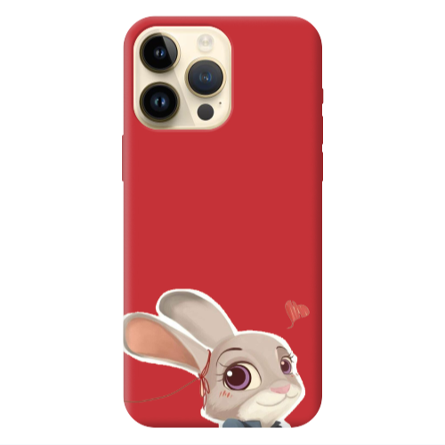 Apple iPhone 13 Pro Max Valentines 16 Red Colored Silicone TPU Θήκη