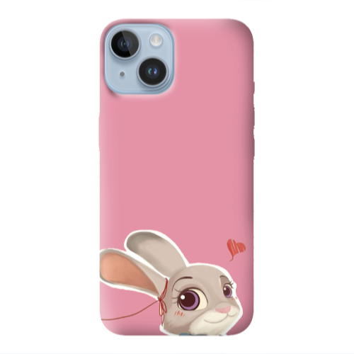 Apple iPhone 14  Valentines 16 Pink Colored Silicone TPU Θήκη