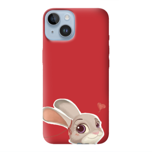 Apple iPhone 14 Plus Valentines 16 Red Colored Silicone TPU Θήκη