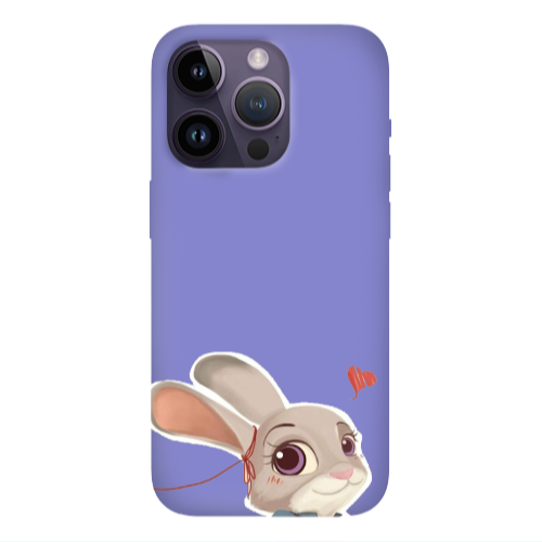 Apple iPhone 14 Pro  Valentines 16 Purple Colored Silicone TPU Θήκη