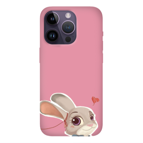 Apple iPhone 14 Pro  Valentines 16 Pink Colored Silicone TPU Θήκη