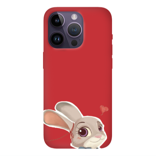 Apple iPhone 14 Pro Max Valentines 16 Red Colored Silicone TPU Θήκη
