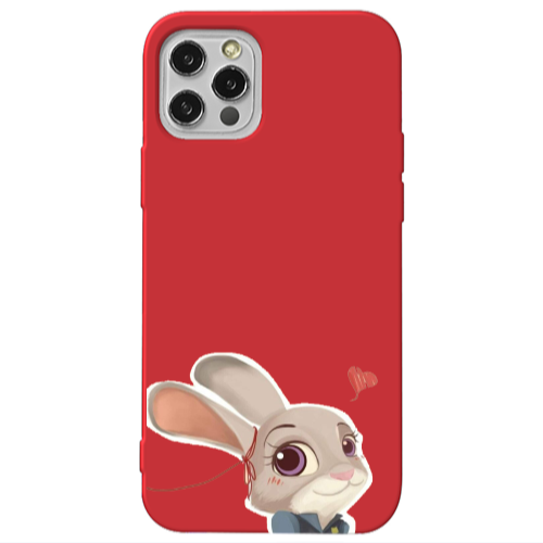 Apple iPhone 12 Pro Valentines 16 Red Colored Silicone TPU Θήκη