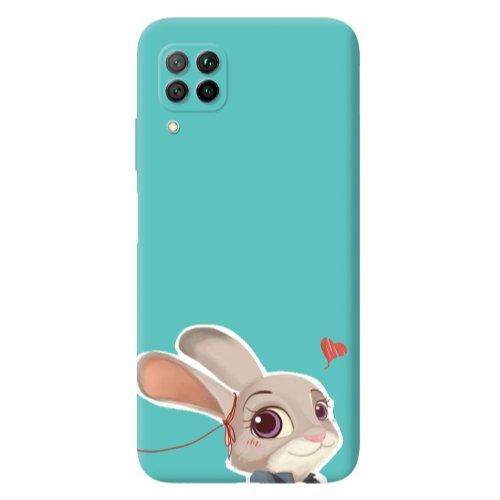 Huawei P40 Lite Valentines 16 Turquoise Colored Silicone TPU Θήκη