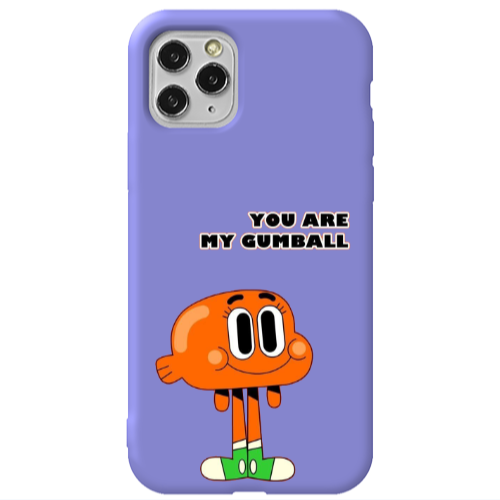 Apple iPhone 11 Pro You are my gumball Purple Colored Silicone TPU Θήκη