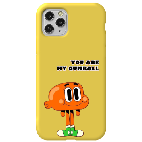 Apple iPhone 11 Pro You are my gumball Yellow Colored Silicone TPU Θήκη